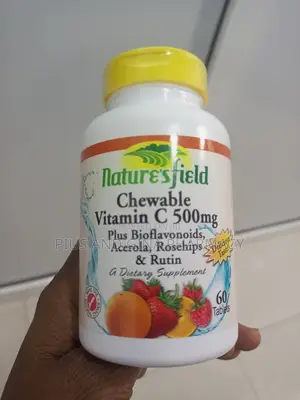 Photo - Nature's Field Chewable Vitamin C 500mg -60 Tabs