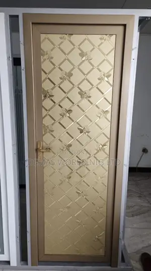 Gold Glass Toilet Door