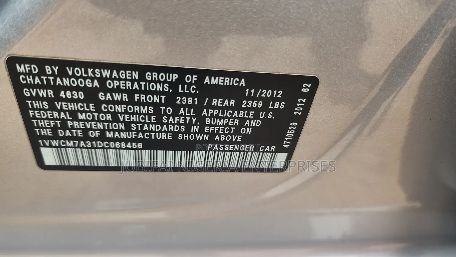 Volkswagen Passat 2013 Silver