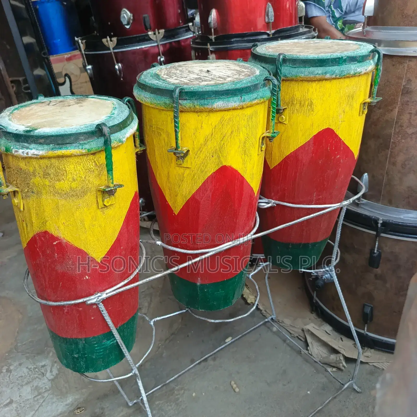 Local Conga Drum (Igba) 3 Set Wood