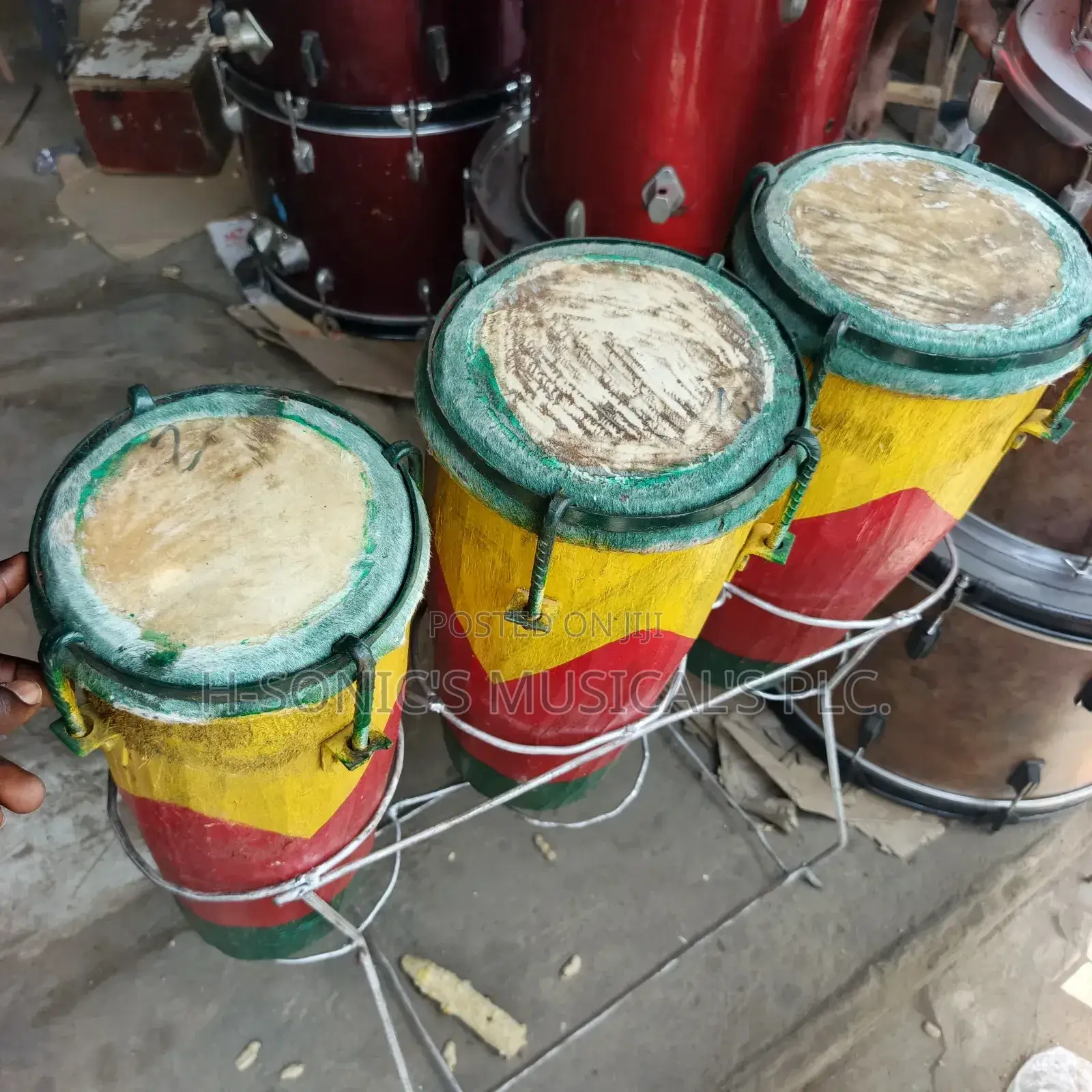 Local Conga Drum (Igba) 3 Set Wood