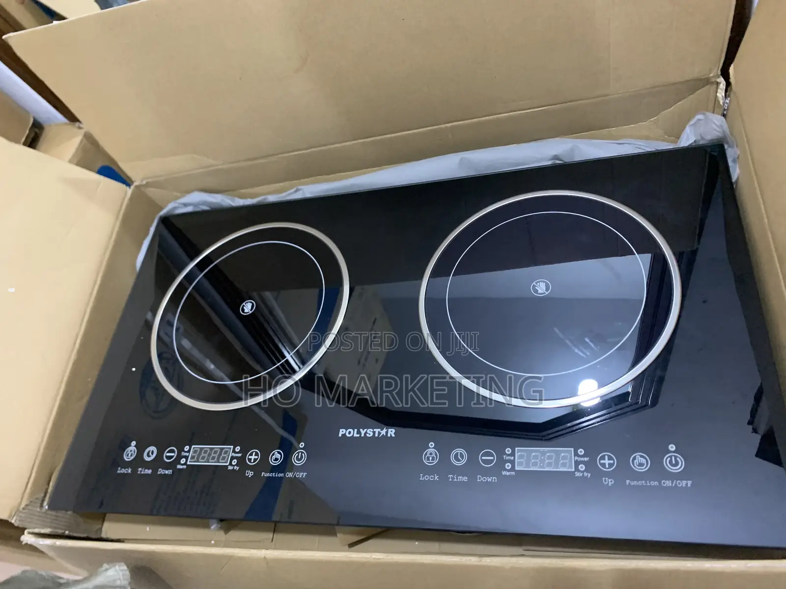 Quality Polystar Built-in Electric Burner–Black Glass Finish