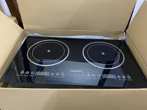 Polystar Electric Glass Top Cooker–2 Burners, Built-in Black