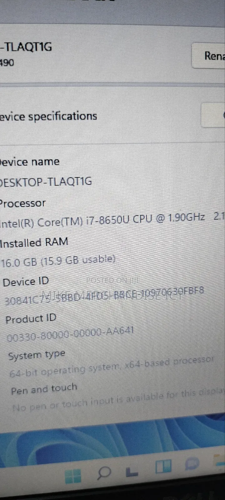 Laptop Dell Latitude 7490 8GB Intel Core i7 SSD 128GB