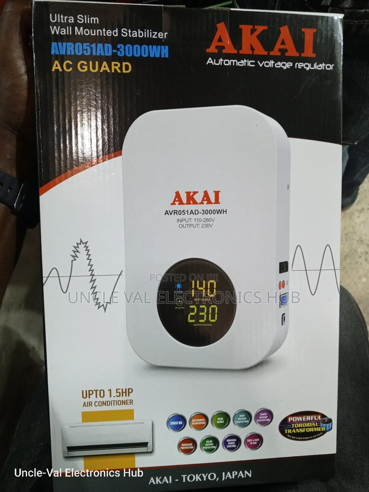 Akai 3kva Wall Stabilizer