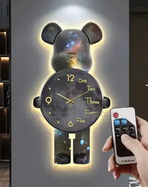 Photo - Bear Wall Clock Led Lamp Decor