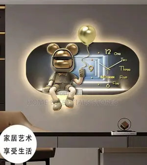 Photo - Luxury Large Wall Clocks With Digital Art Mural