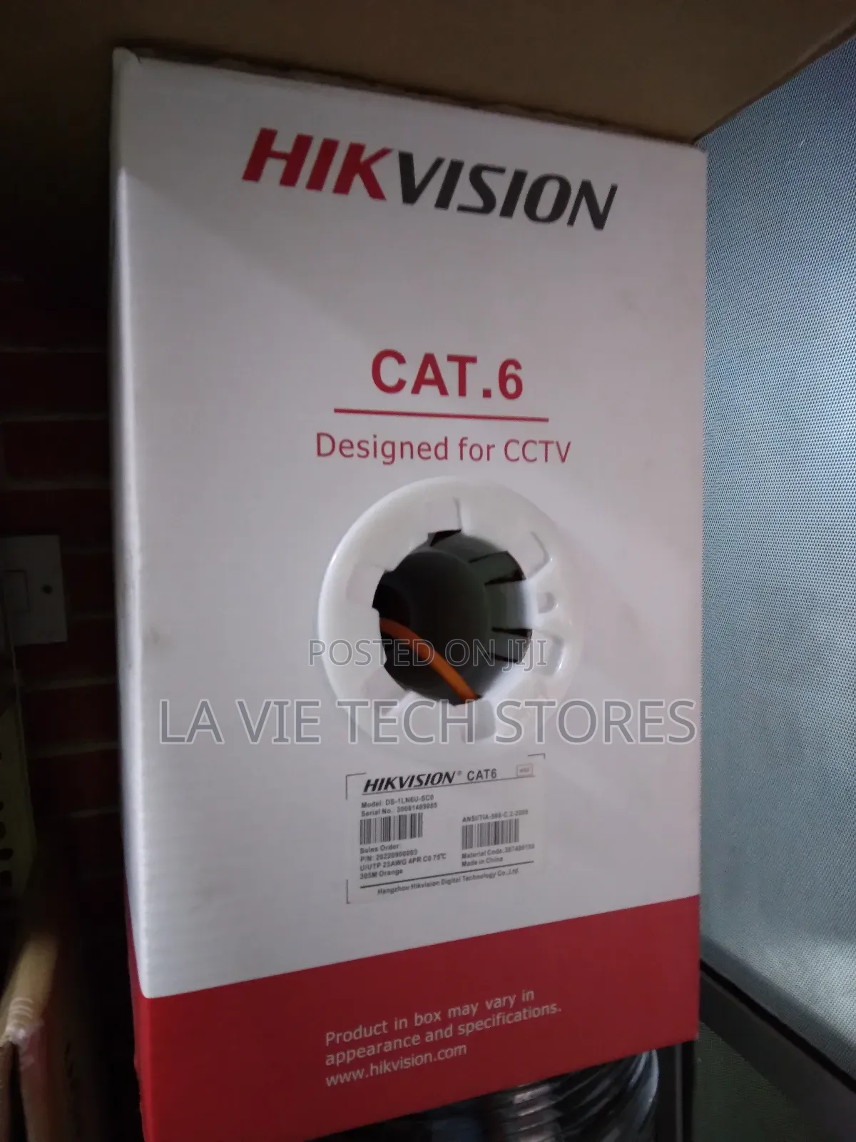 Hikvision Cat6 Networking Utp Cable – 305m 100% Copper