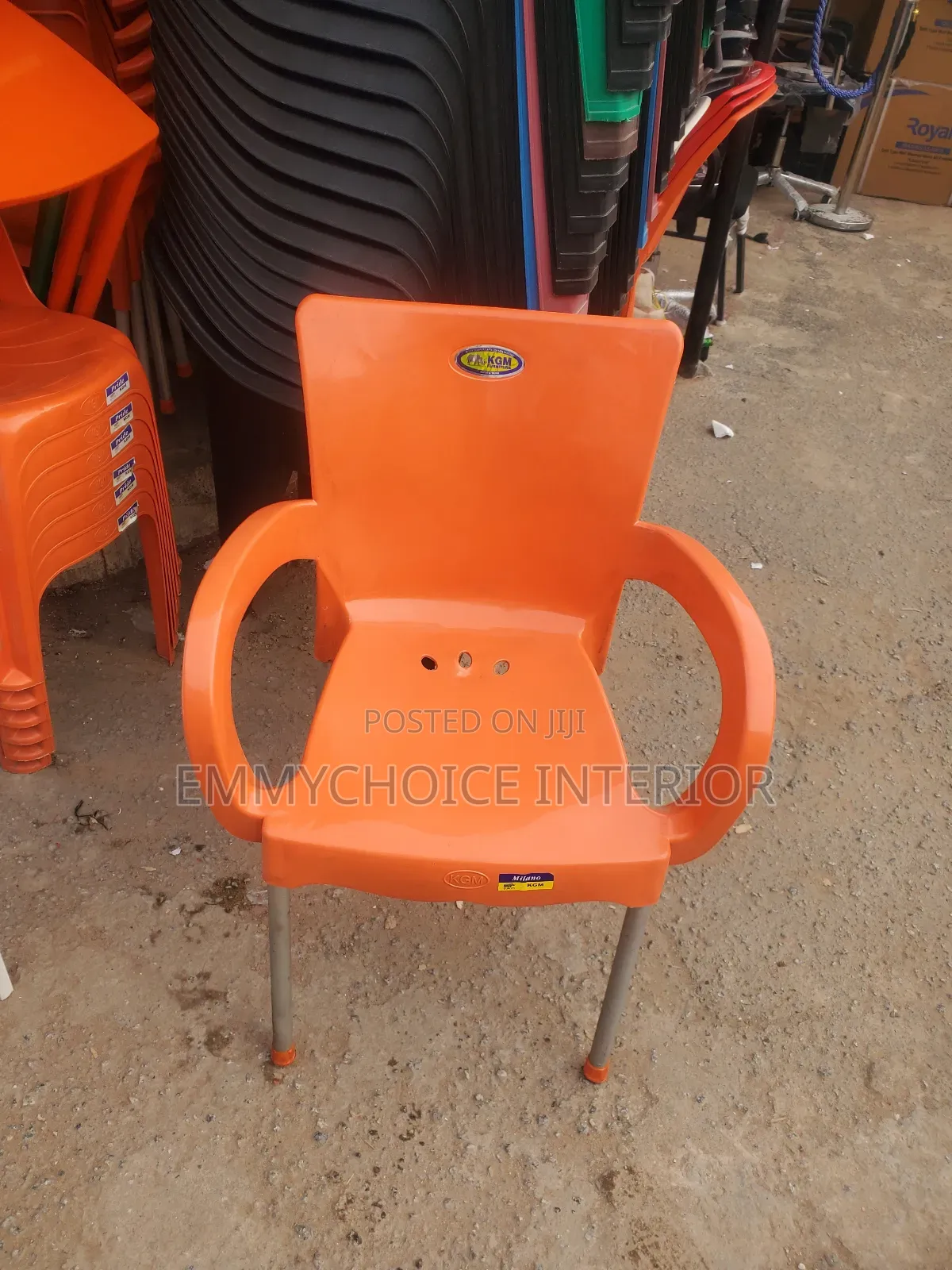 Plastic Chair With Iron Leg