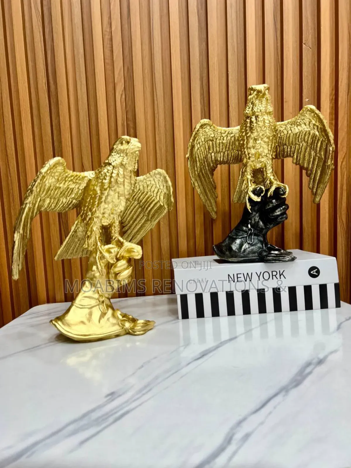 Very Big Captain Eagle Golden Figurines