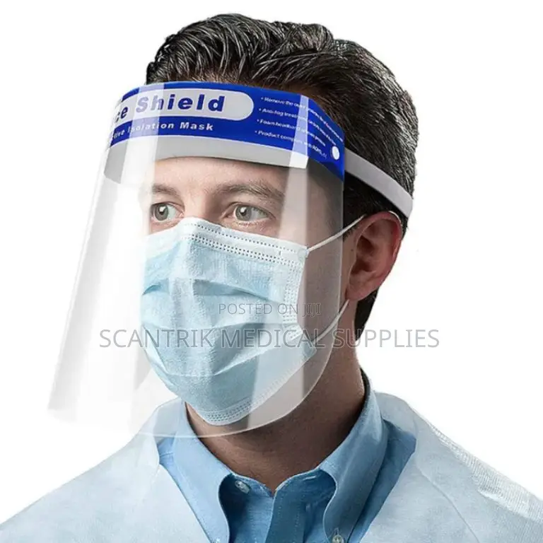 Protective Face Visor With Elastic Headband