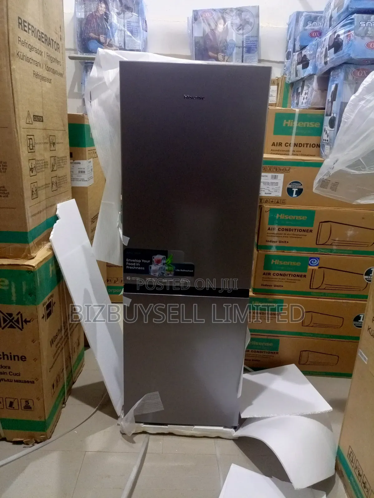 Double Doors Hisence Down Freezers Refrigerator, 225l.