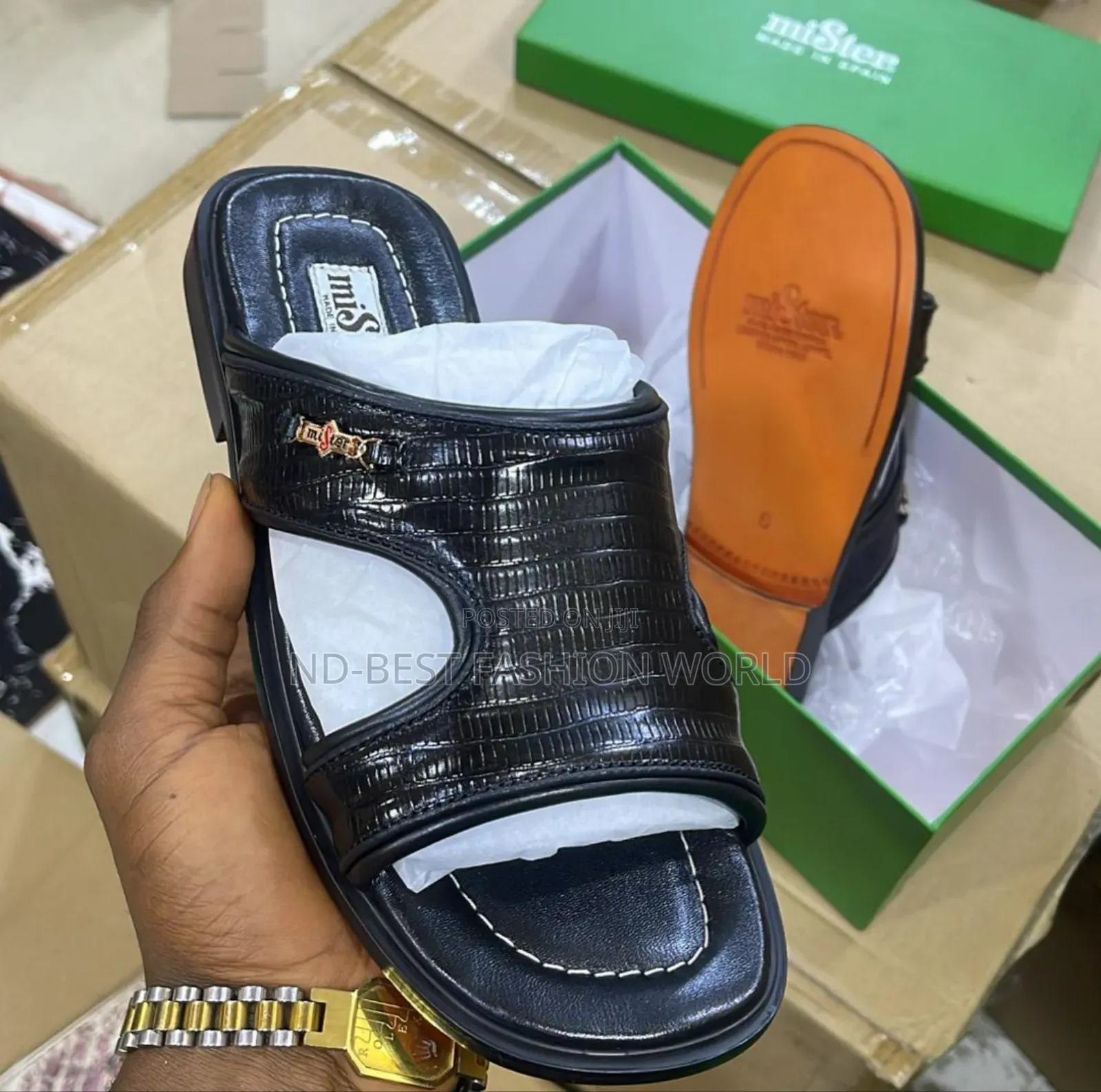 Men's Leather Slippers