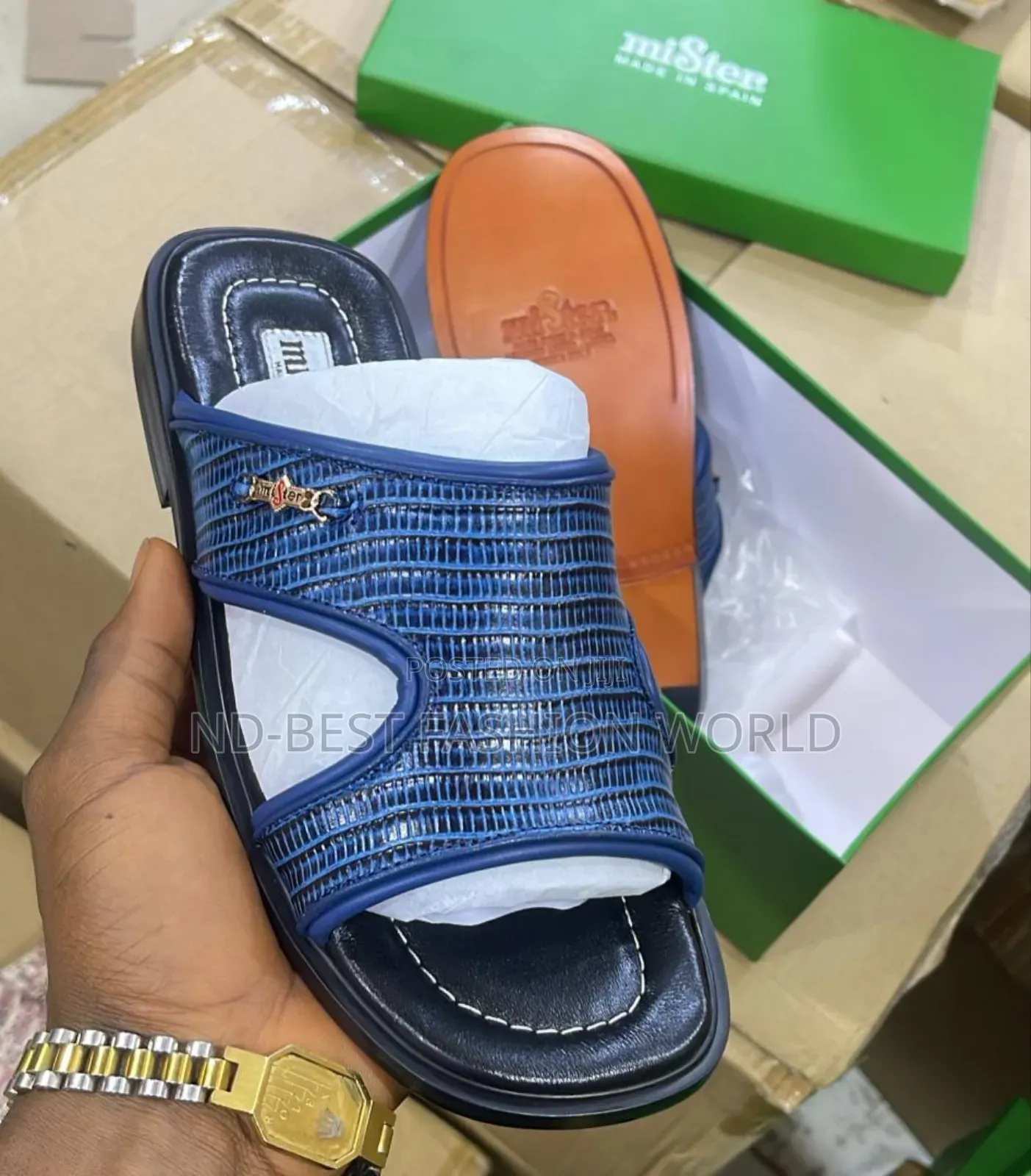 Men's Leather Slippers
