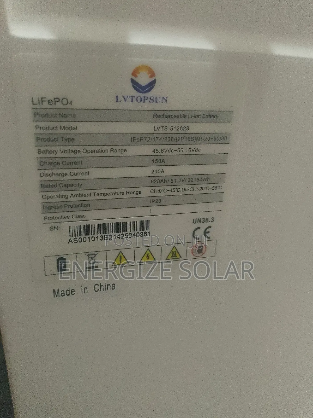 32kwh 48v Lvtopsun Lithium Battery