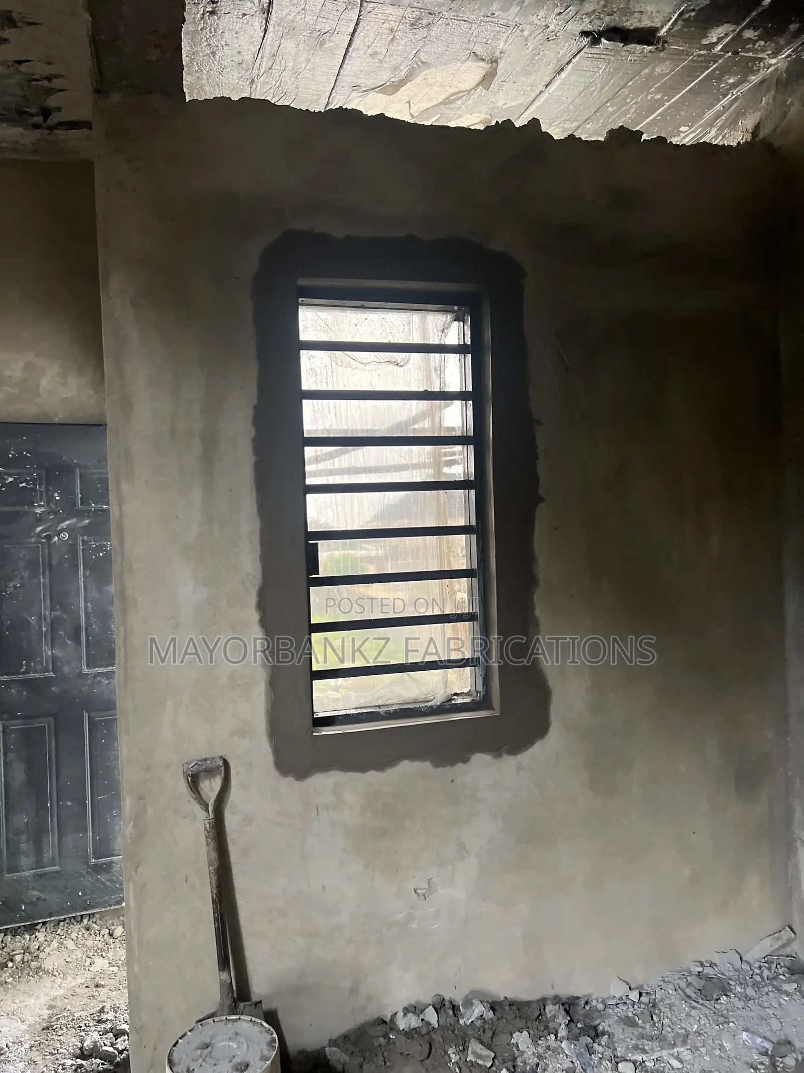 Gray Colored Frameless Window