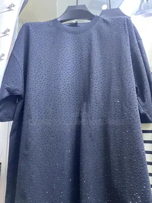 Luxury Cotton Pullover Stone Black T Shirts Unisex