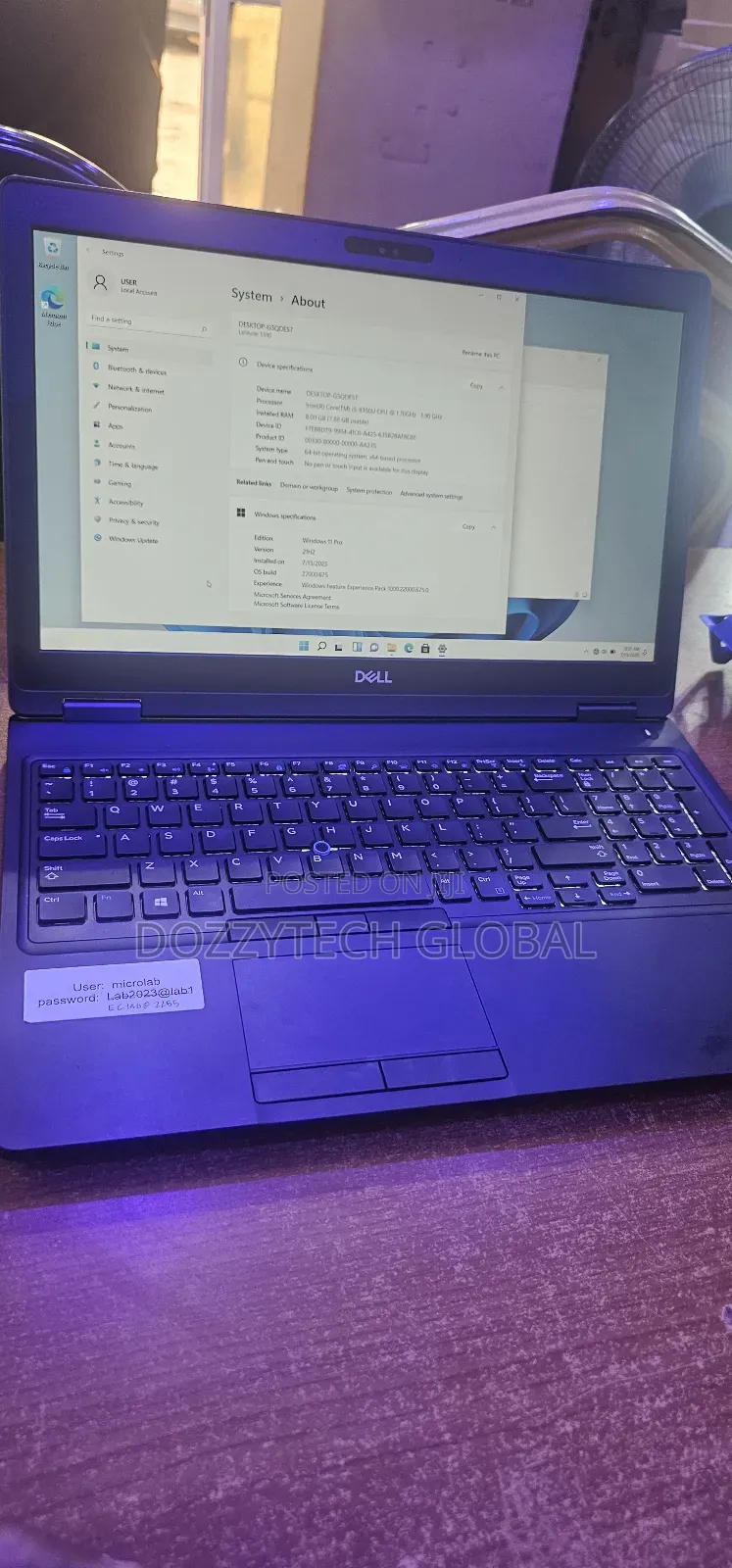 Laptop Dell Latitude 5590 8GB Intel Core I5 SSD 256GB