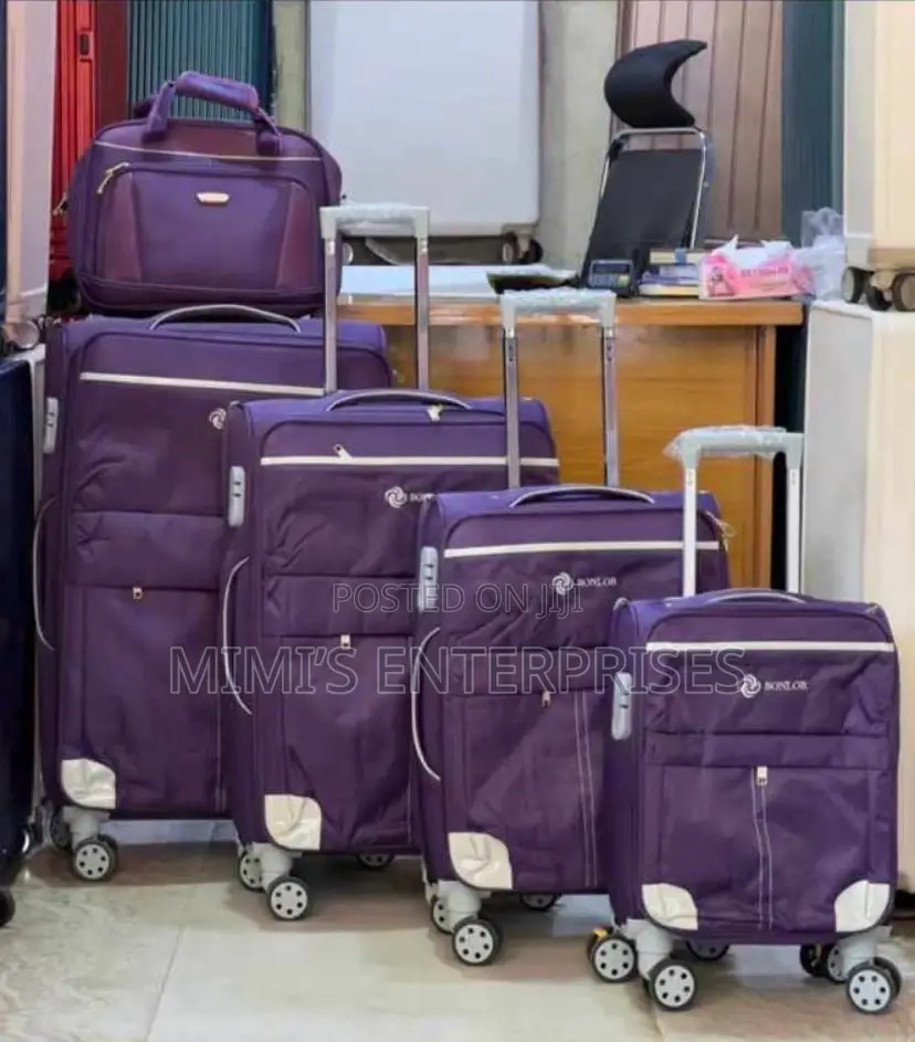 Spacious Luggage Set Fabric