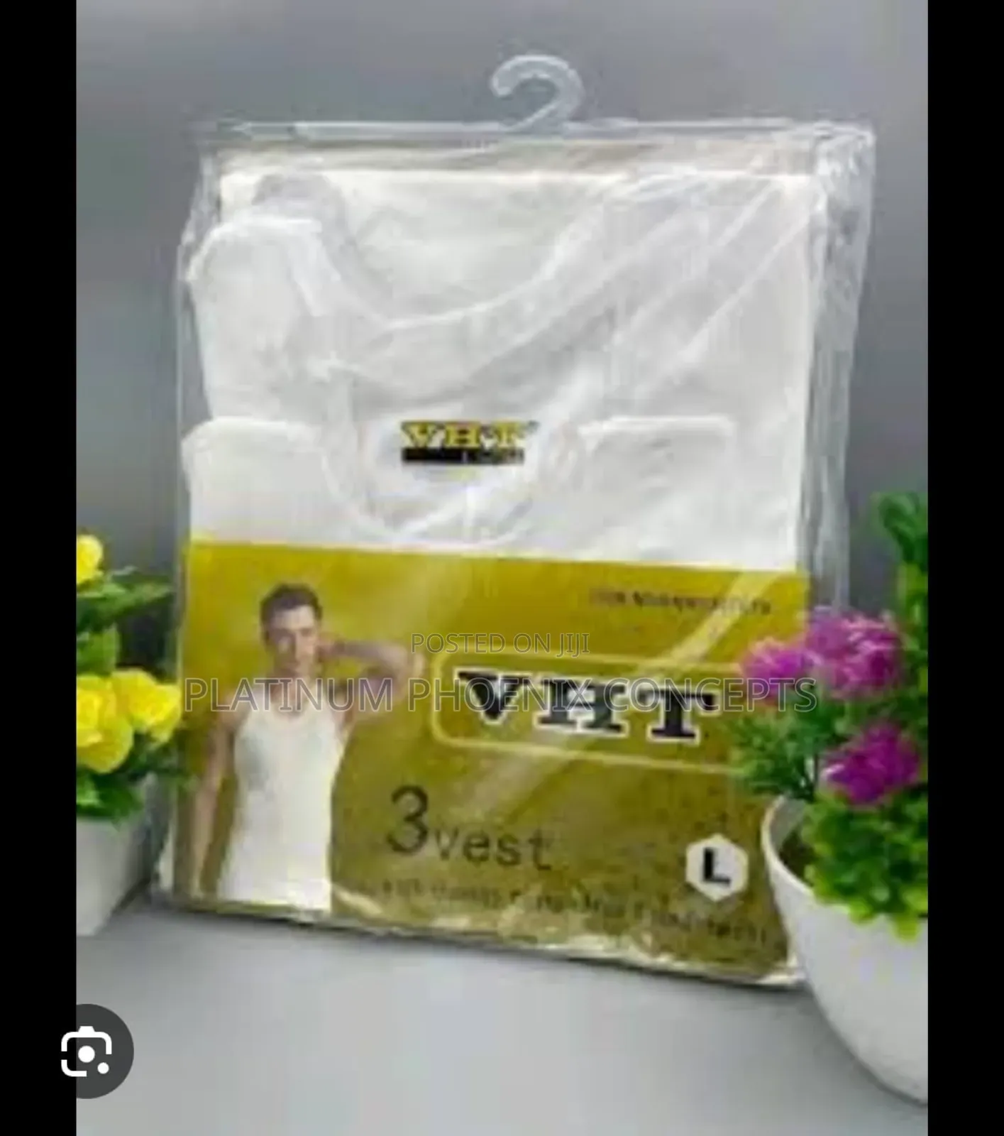 3in1 White Men's Singlet