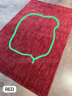 Red Strip Turkish Center Rug