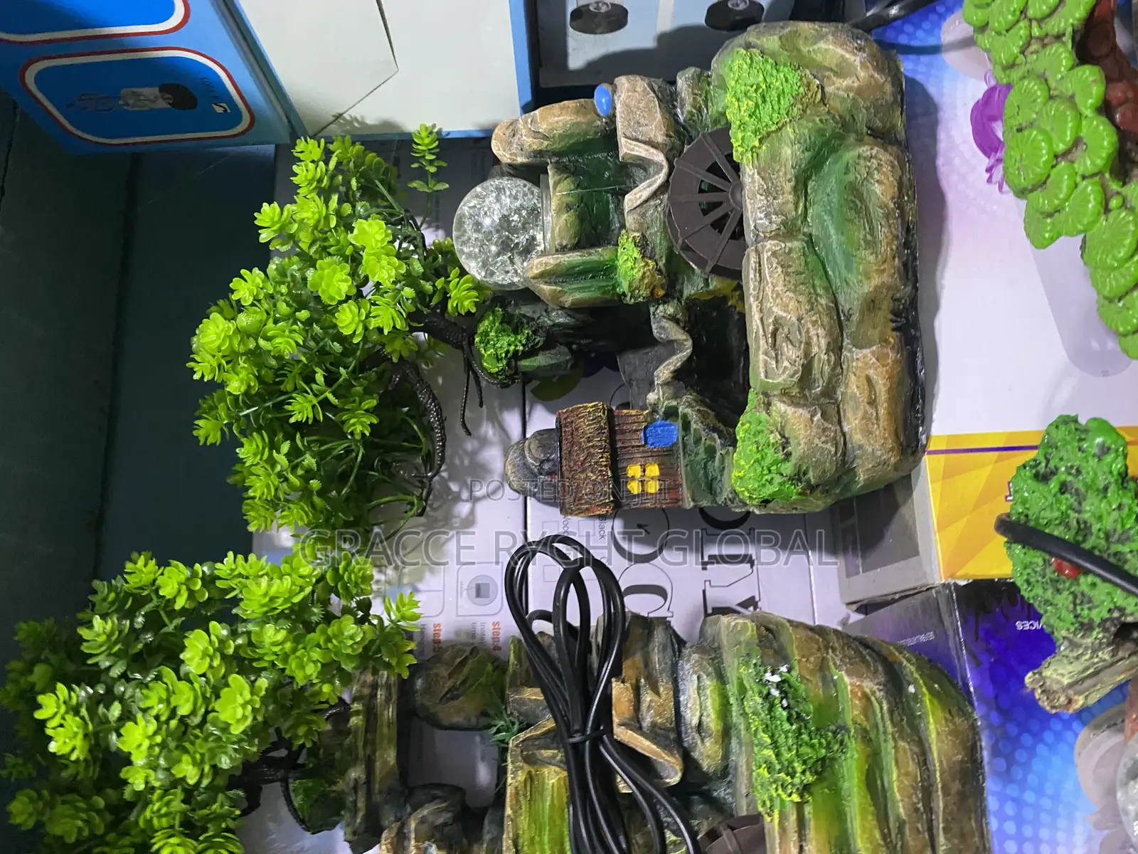 Table Top Water Fountain With Led Light