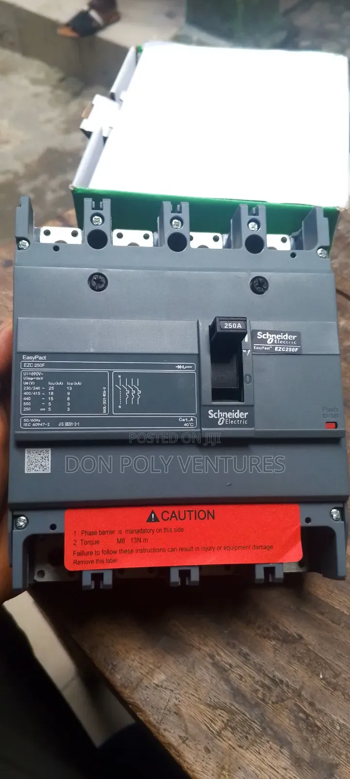 McCb 4pole Original Breaker 250amp 4pole