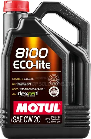 Motul 8100 Eco-Lite Full Synthetic0w-20 5ltrs