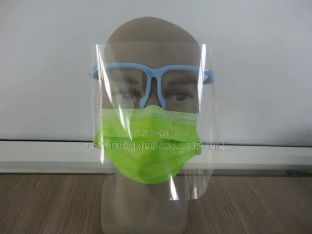 Transparent Face Shield With Eyewear Support