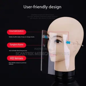 Reusable Protective Face Shield With Eyeglass Frame