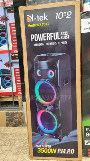N-Tek 15” Double Public Address System Loud Party Speaker