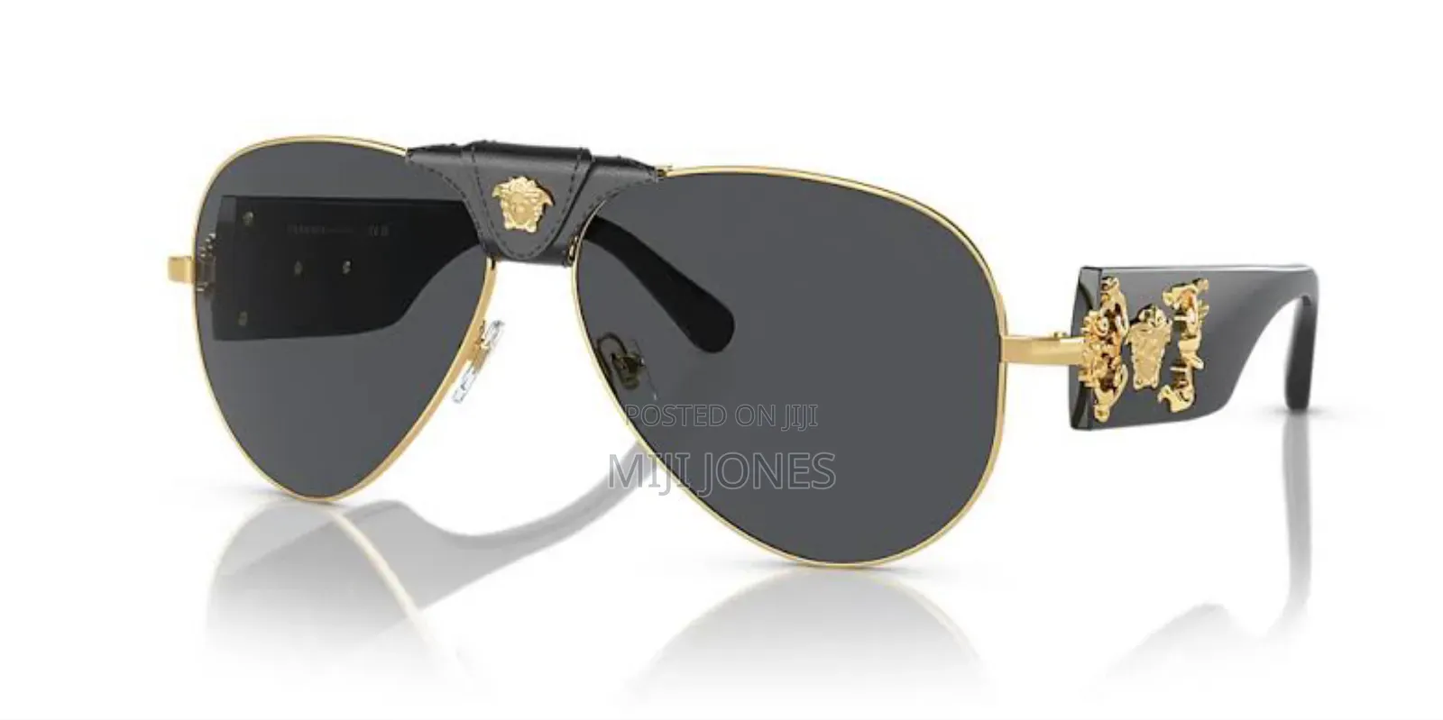 Versace Crested Aviator Sunglasses