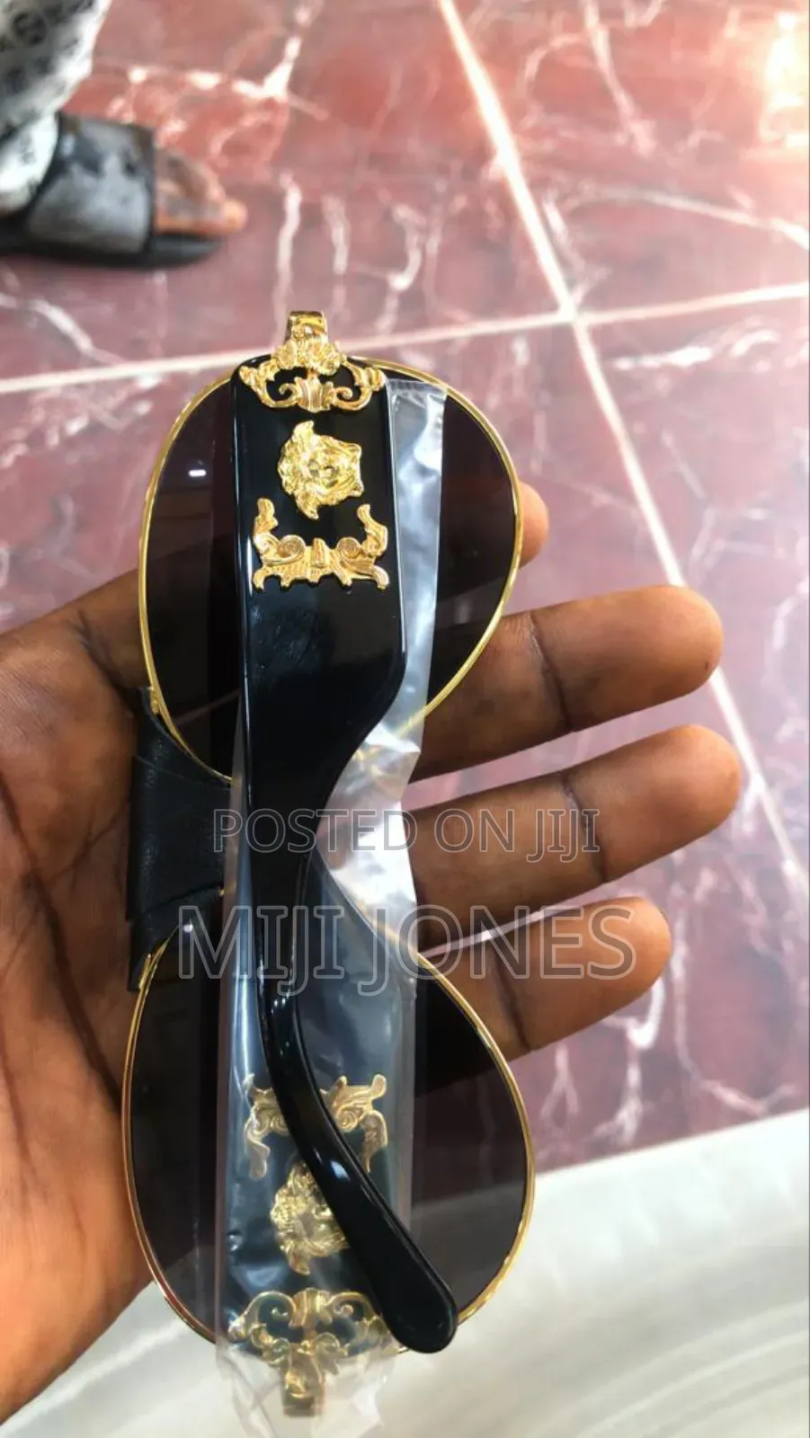 Versace Crested Aviator Sunglasses