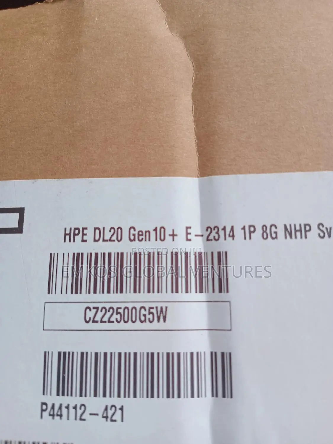 New Server HP ProLiant DL20 Gen10 8GB Intel Xeon HDD 1T