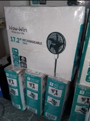 Rechargeable Solar Fan Ac/Dc Wowwin