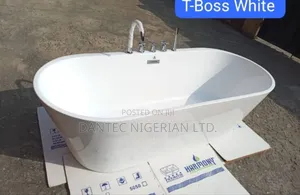 White Bath Tub With Mixer Tap