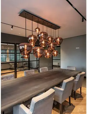 Luxury Post Modern Living Room Island Dining Kitchen Light