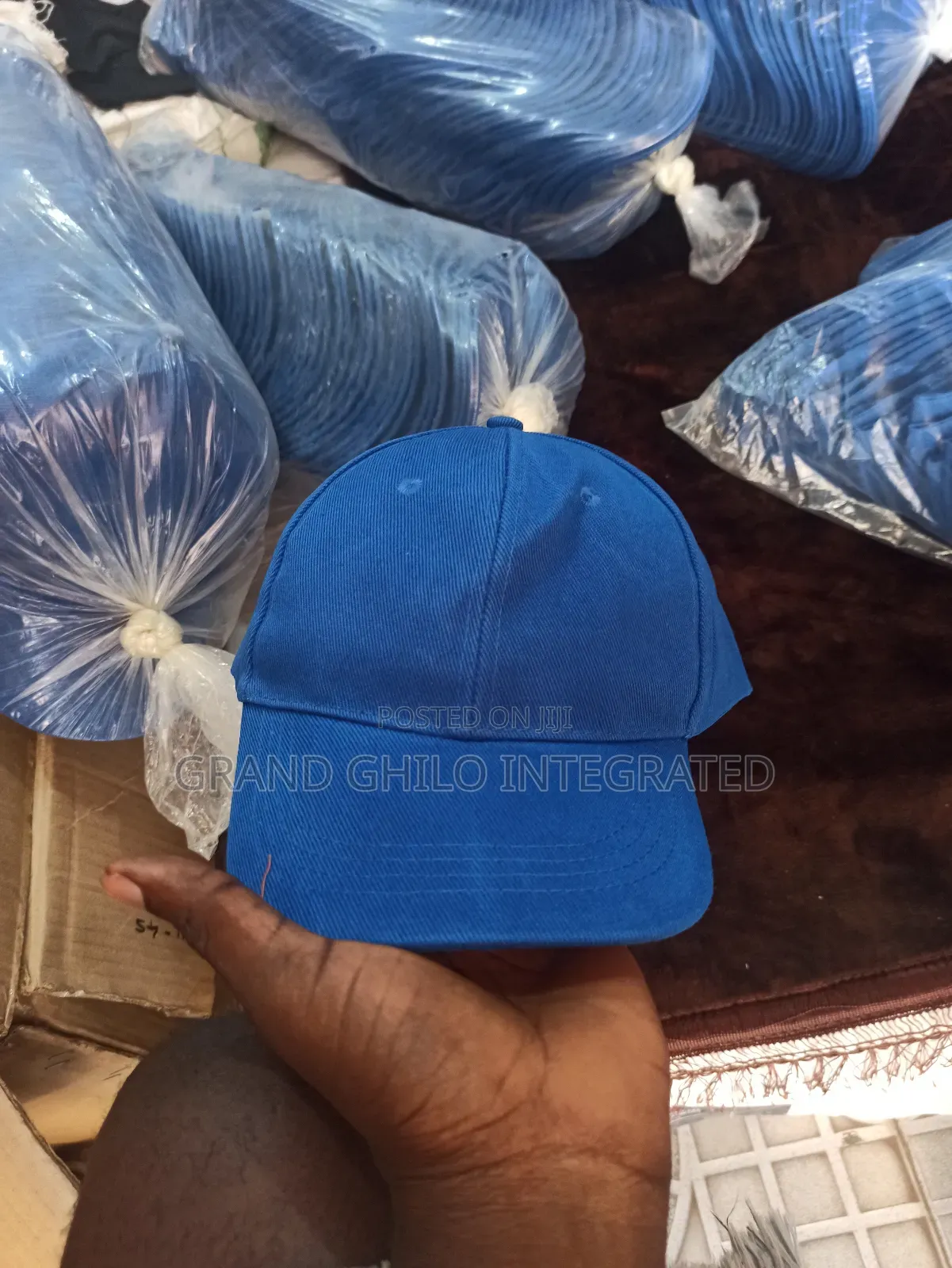 Quality Plain Caps Blue