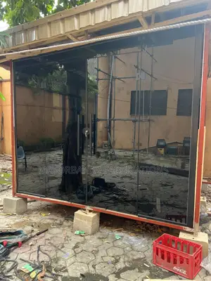 Gray Color Double Frameless Door