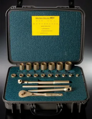 W-260 Socket Set, Non-Sparking, Non-Magnetic, 1/2" Drive