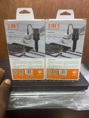 Usb to (Type-C + Micro + Lightning) 3in1 Cable Fast Charging