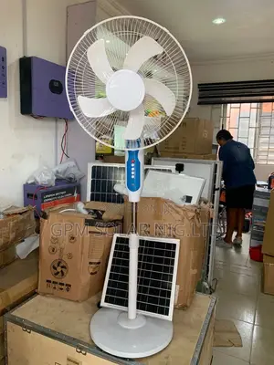 Solar Rechargeable Standing Fan Ac Dc