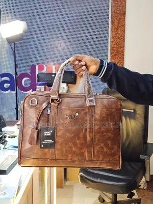 Photo - Top Men's Mont Blanc Brown Hand Bag/Laptop Bag