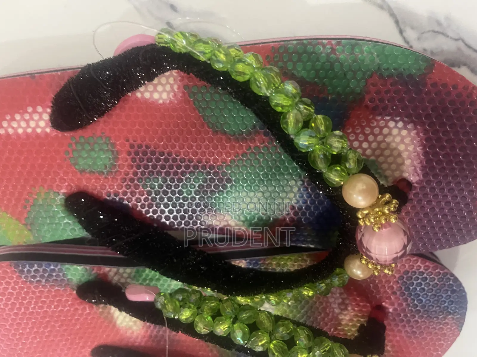 Colorful Beaded Slippers