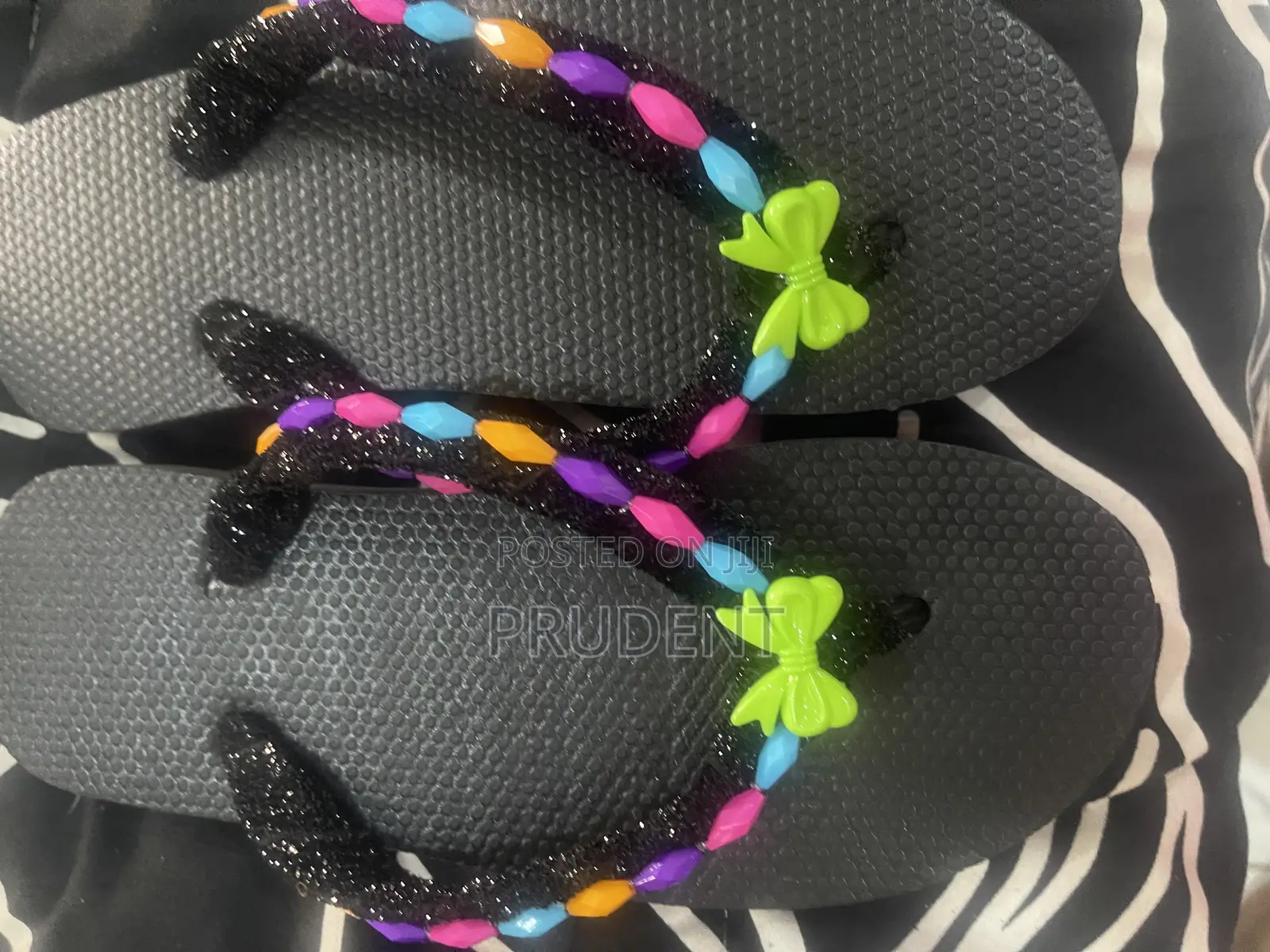 Colorful Beaded Slippers