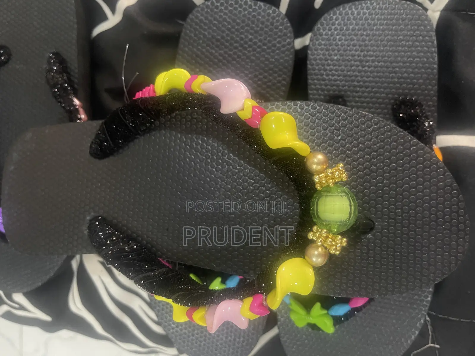 Colorful Beaded Slippers