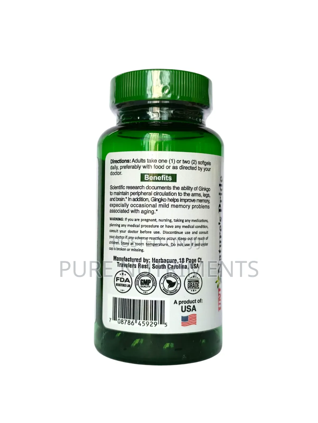 Nature's Pride Gingko Biloba 60 Softgels