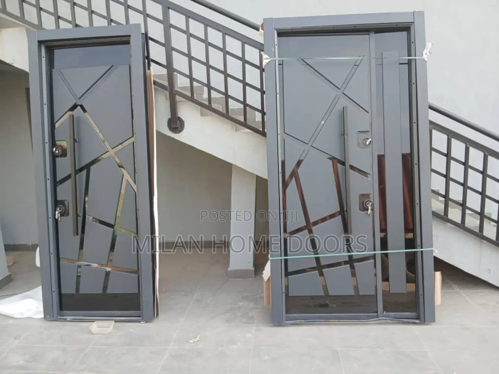 3ft and 4ft by 8ft/2400mm Gray Design Turkey Security Doors