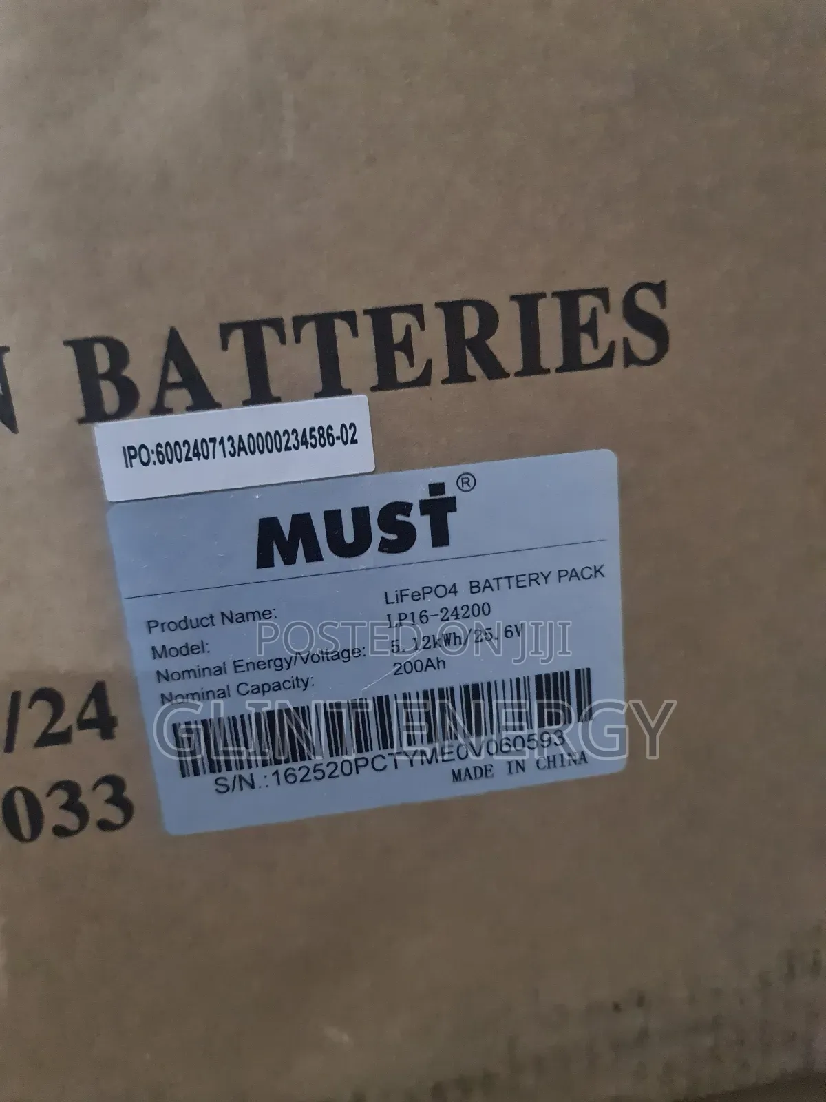 5kwh 24v Must Lithium Battery