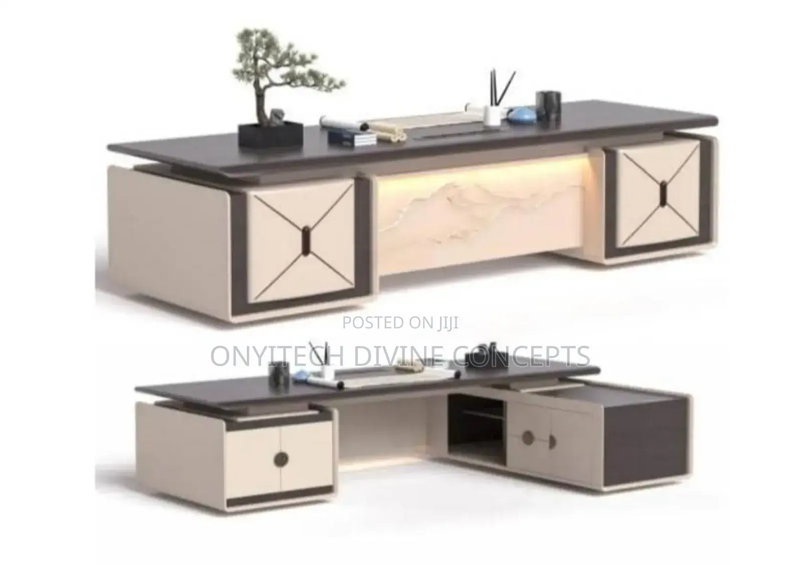 2.4 Meters Boss Office Executive Table With Led Light